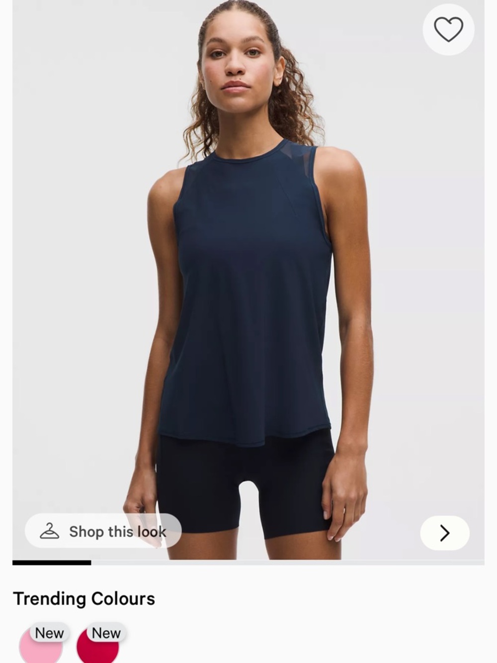 Lululemon Sculpt tank navy